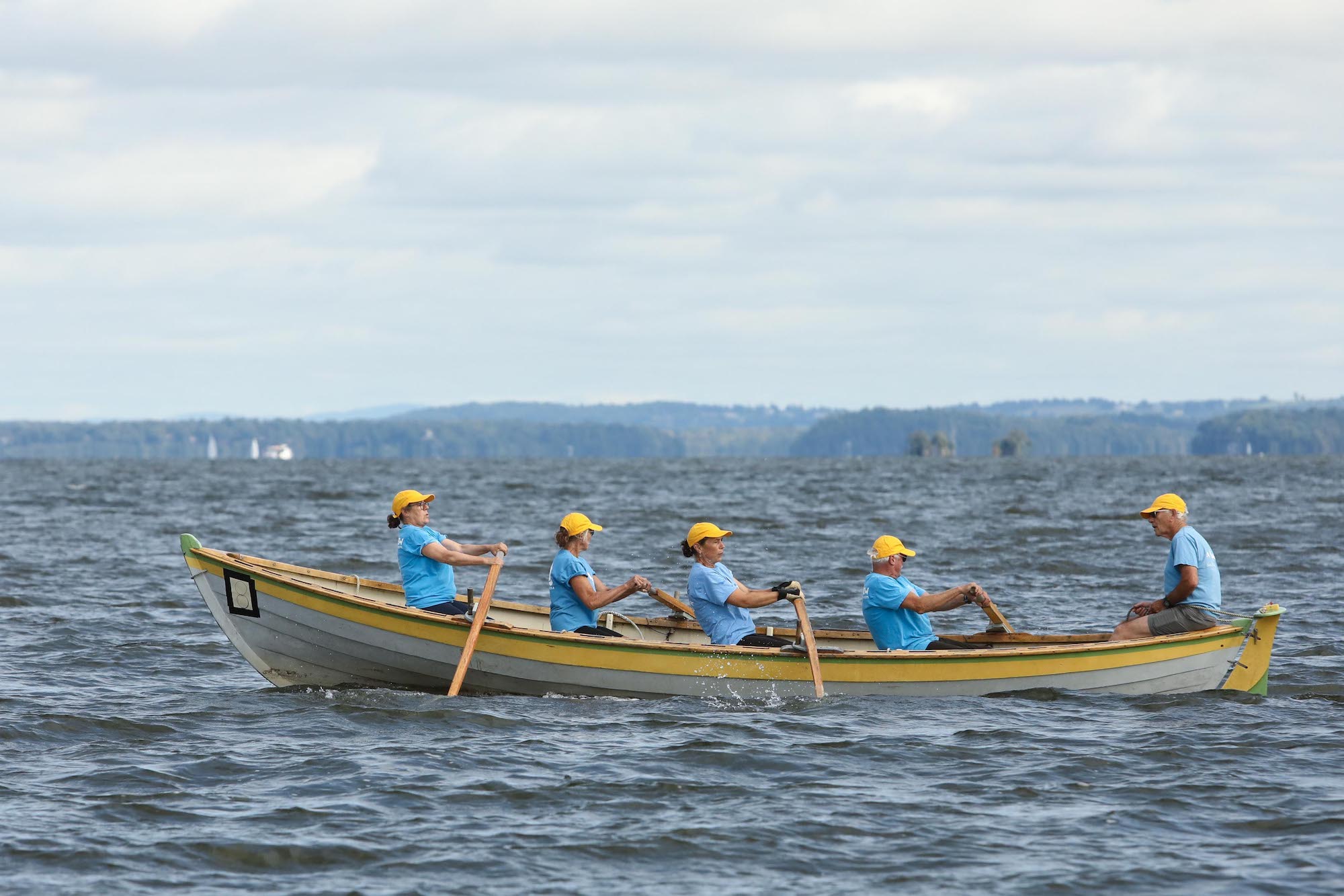 A team of rowers from the Museum's Rowing Clubs
